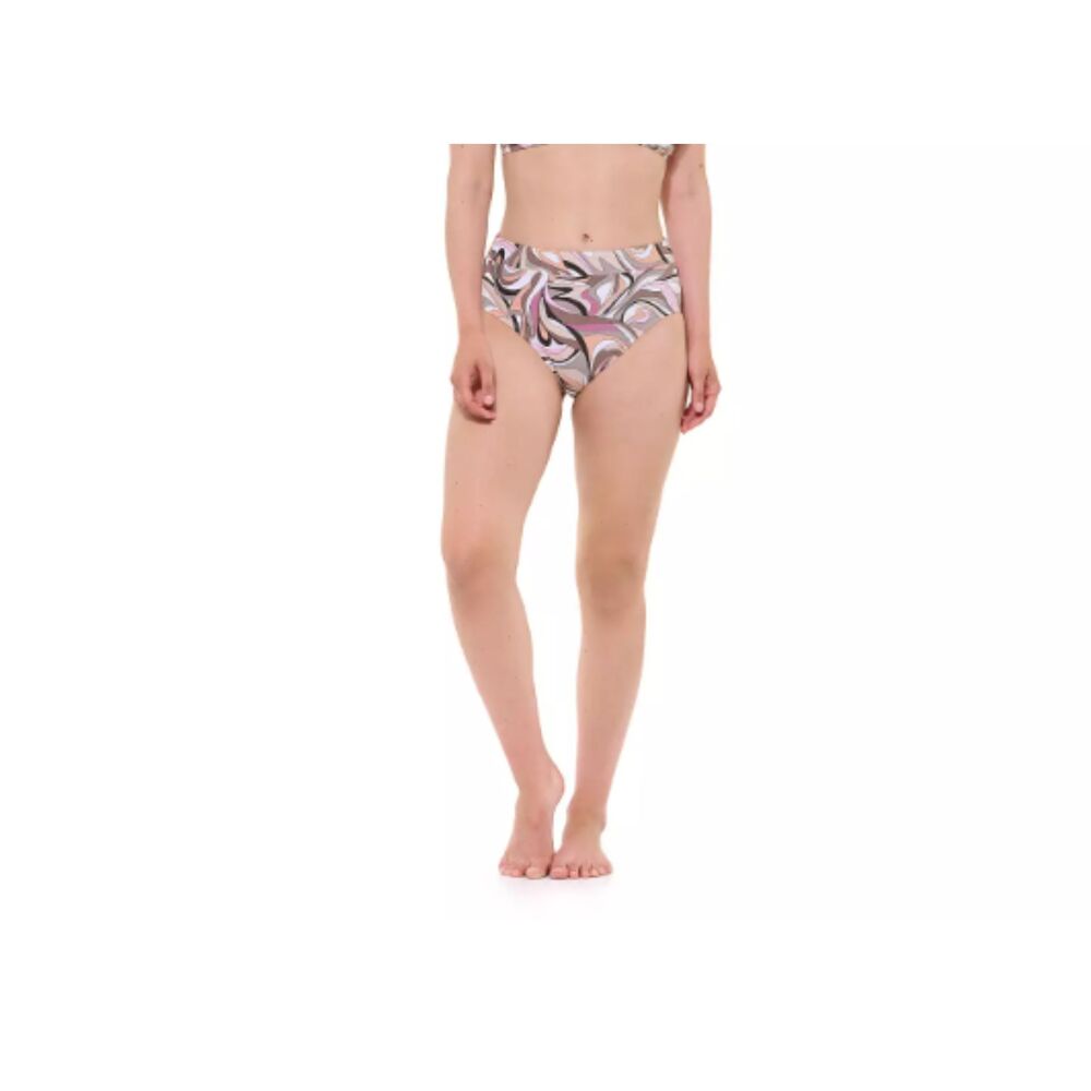 Freshwater Brown Pink Swirl Twisted Knot Bikini Swim Bottom